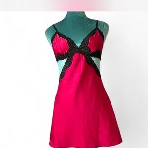 Adore Me Berry-Colored Sleep Dress with Open Back